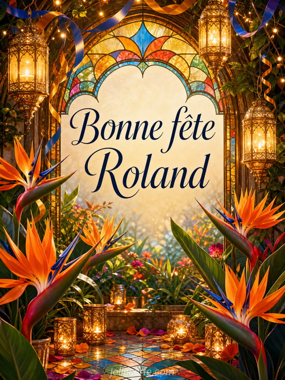 Carte bonne fête Roland