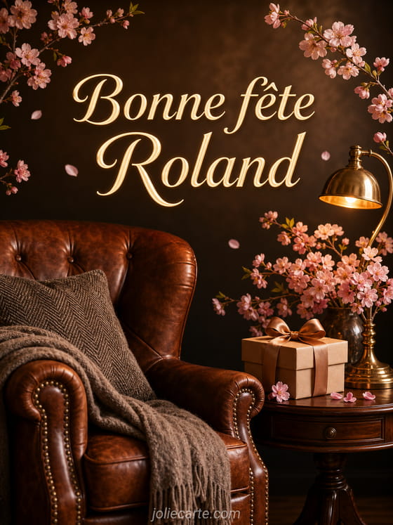Carte bonne fête Roland