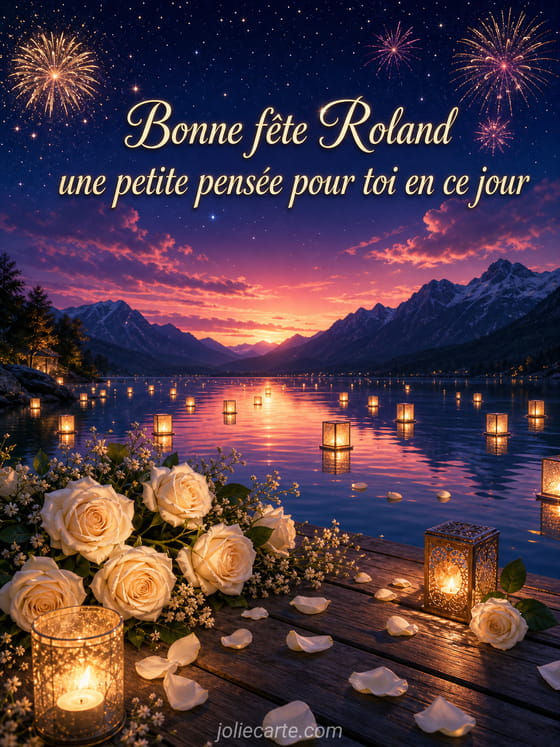 Carte bonne fête Roland