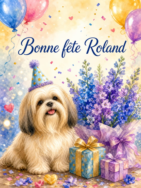 Carte bonne fête Roland