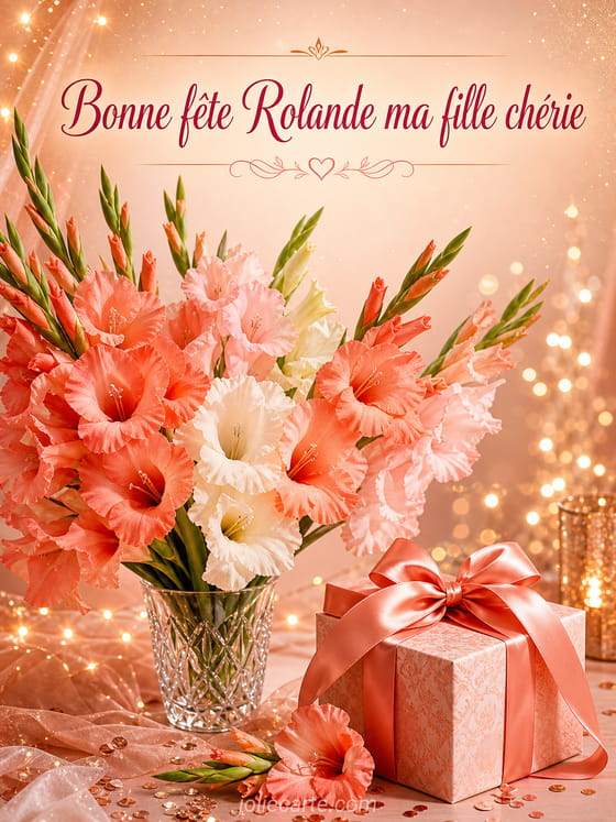 Carte bonne fête Rolande