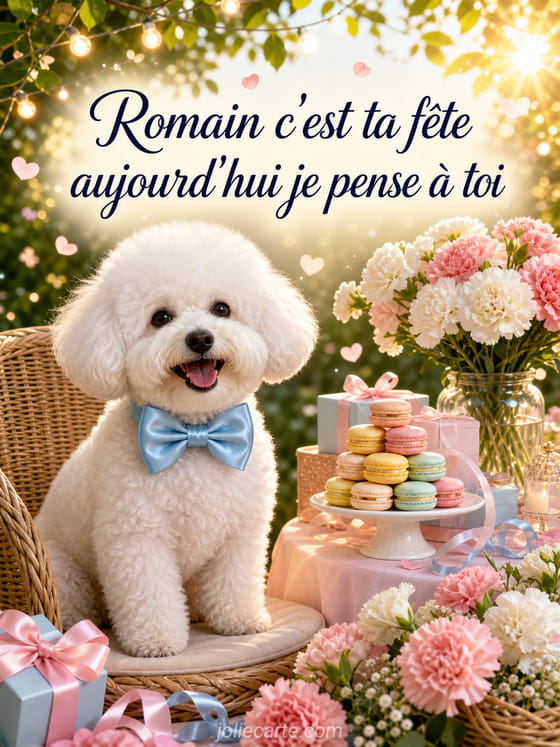 Carte bonne fĂȘte Romain