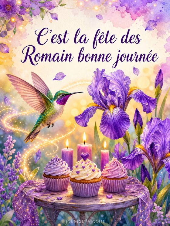 Carte bonne fête Romain