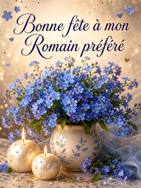 Carte bonne fête Romain