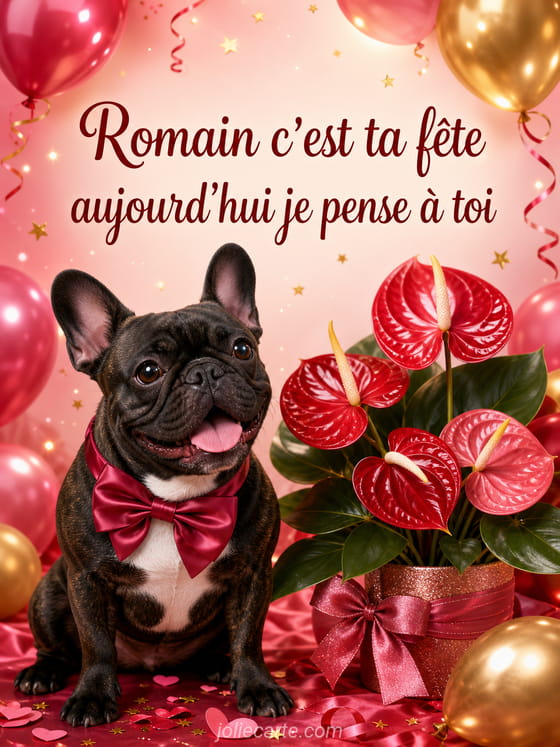 Carte bonne fête Romain
