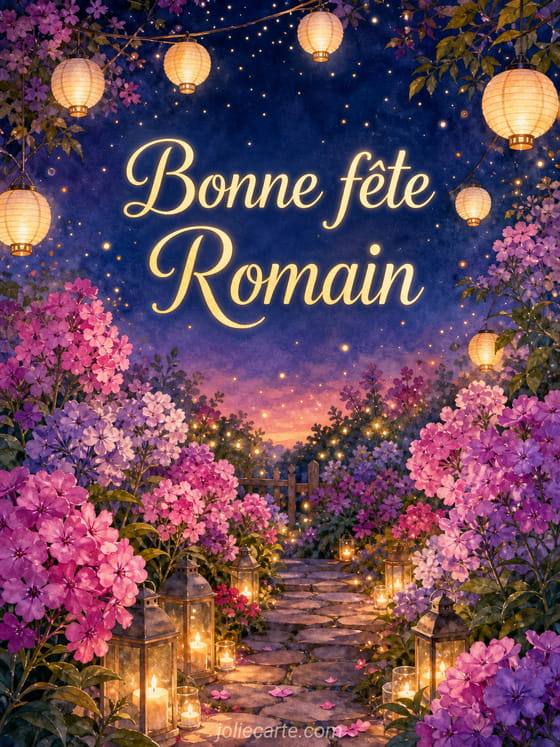 Carte bonne fête Romain