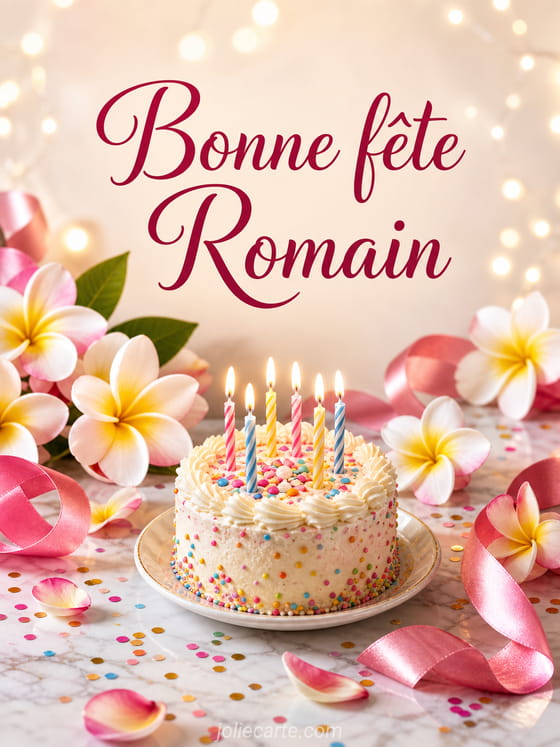 Carte bonne fête Romain