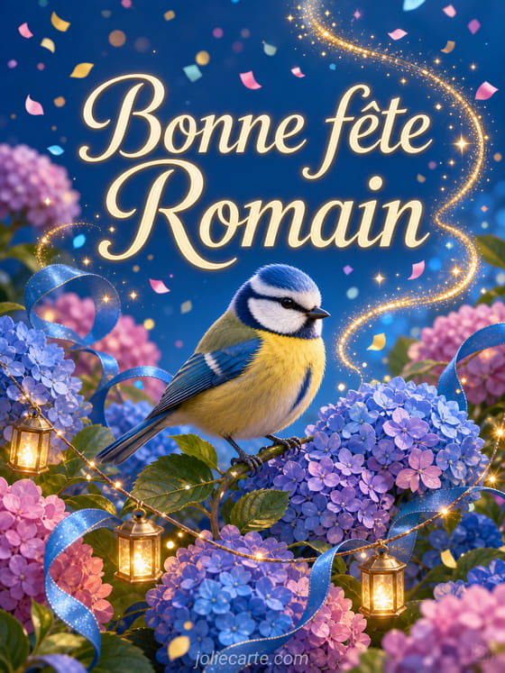 Carte bonne fête Romain