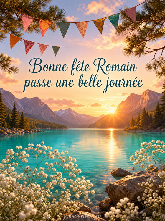 Carte bonne fête Romain