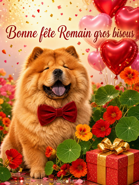 Carte bonne fête Romain