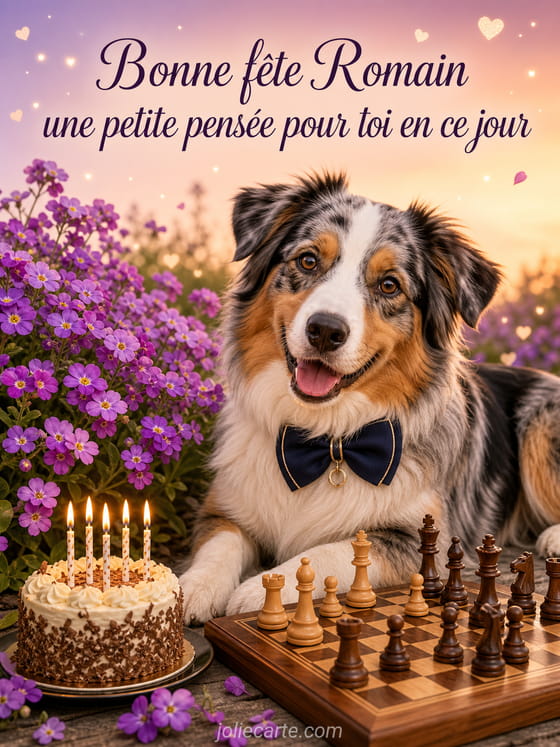 Carte bonne fête Romain