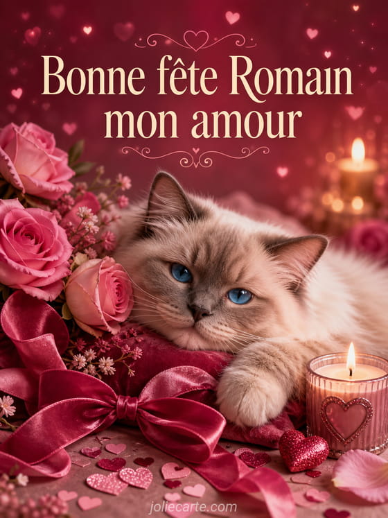 Carte bonne fête Romain