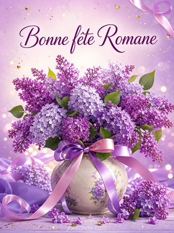 Carte bonne fête Romane