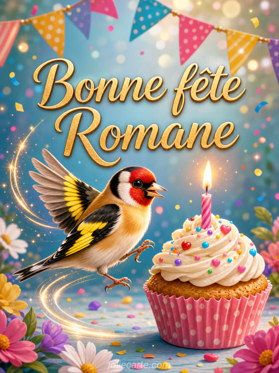 Carte bonne fête Romane