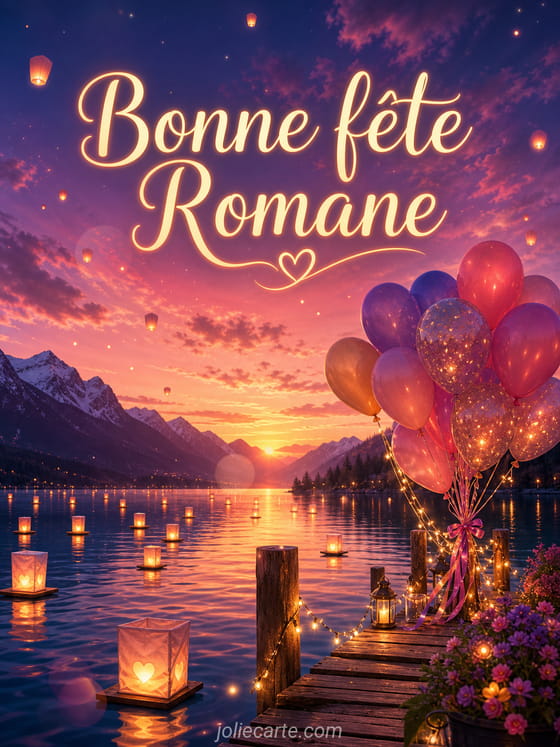 Carte bonne fête Romane