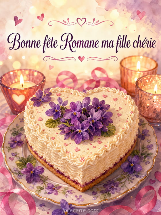 Carte bonne fête Romane