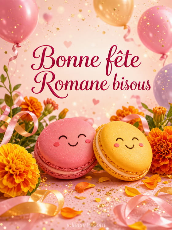 Carte bonne fête Romane