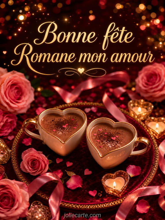 Carte bonne fête Romane