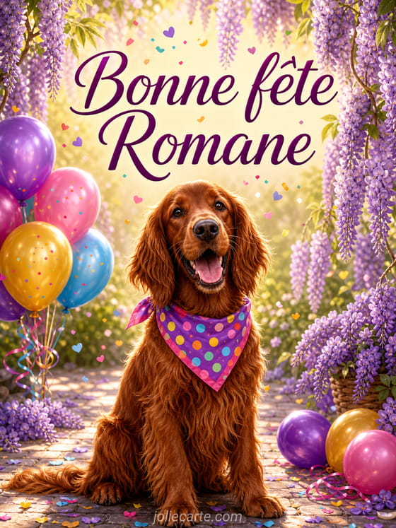 Carte bonne fête Romane