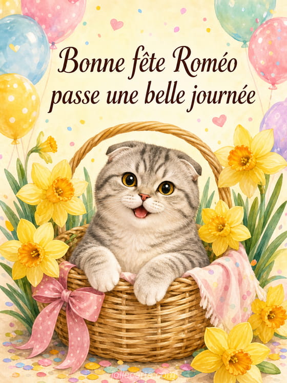 Carte bonne fête Roméo