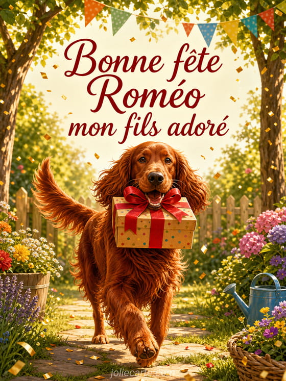 Carte bonne fête Roméo