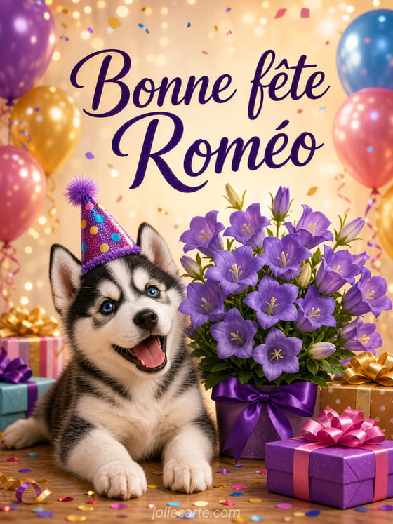Carte bonne fête Roméo