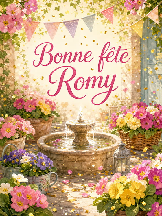 Carte bonne fête Romy