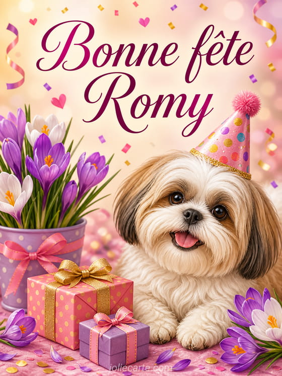 Carte bonne fête Romy