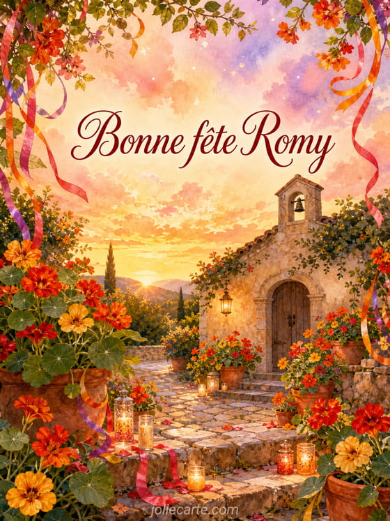 Carte bonne fête Romy