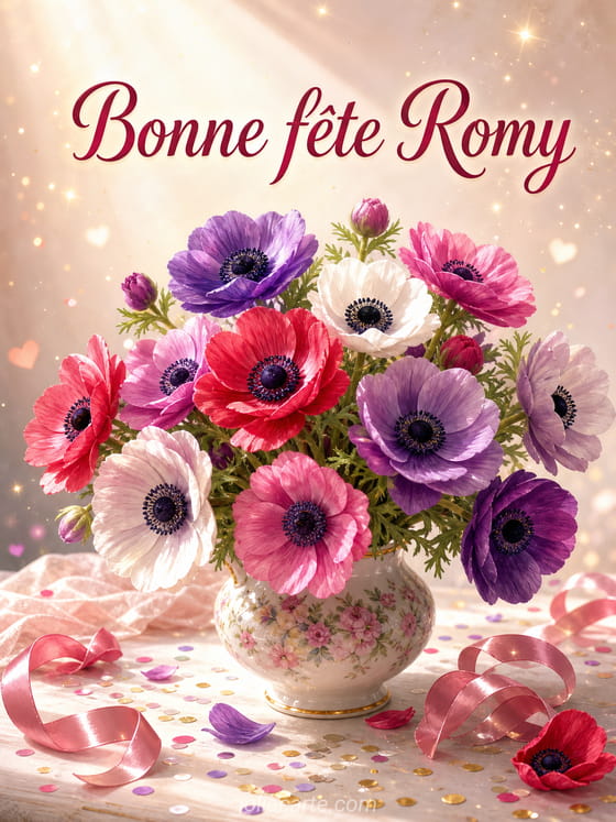 Carte bonne fête Romy