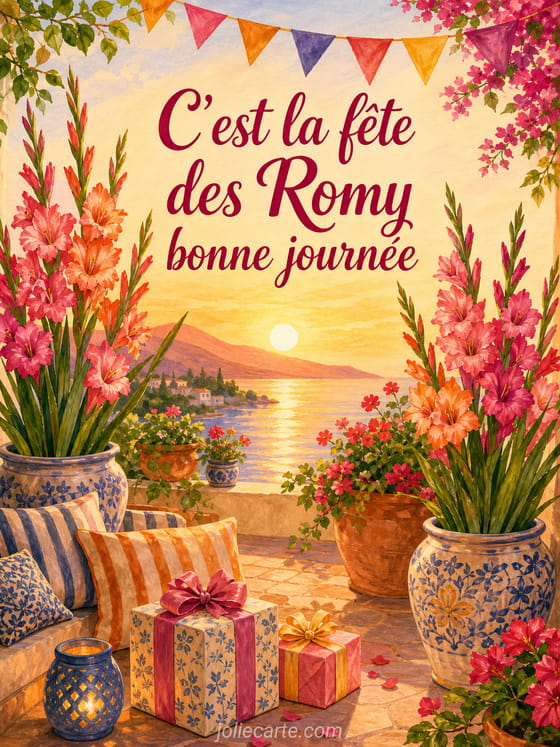 Carte bonne fête Romy