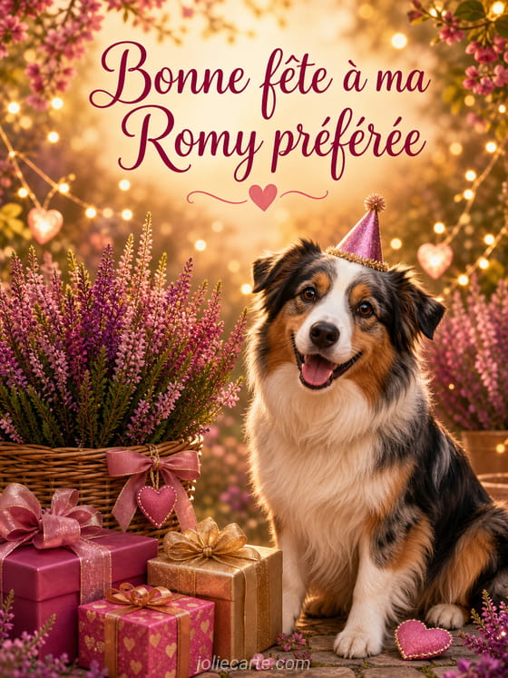 Carte bonne fête Romy