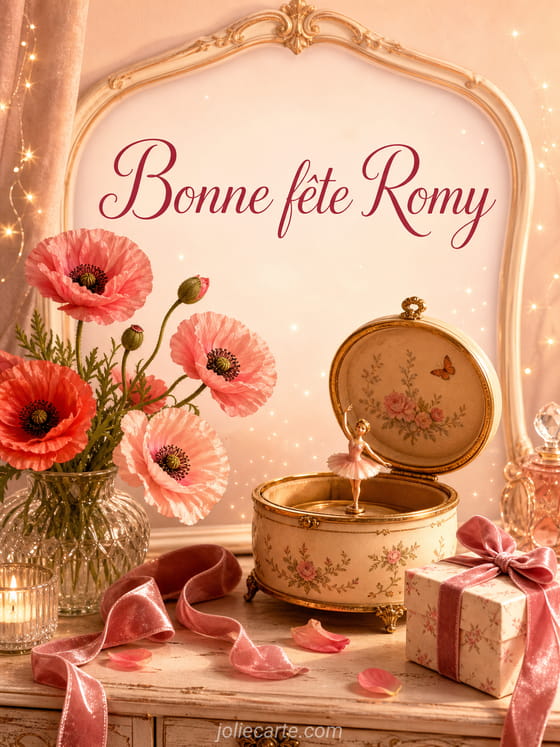 Carte bonne fête Romy