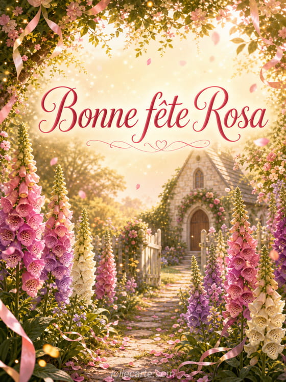 Carte bonne fĂȘte Rosa