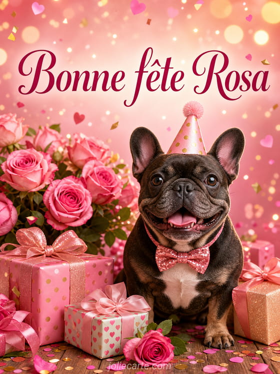 Carte bonne fĂȘte Rosa