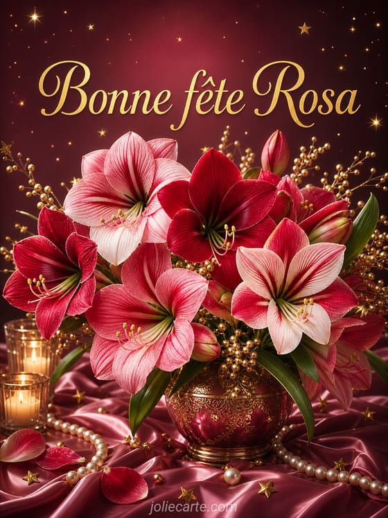 Carte bonne fĂȘte Rosa