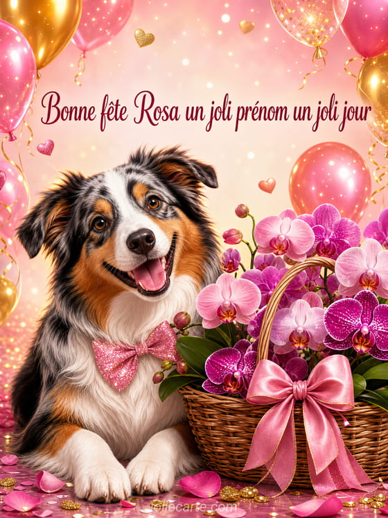 Carte bonne fĂȘte Rosa