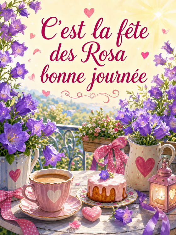 Carte bonne fĂȘte Rosa