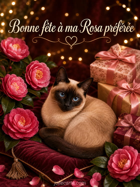 Carte bonne fĂȘte Rosa