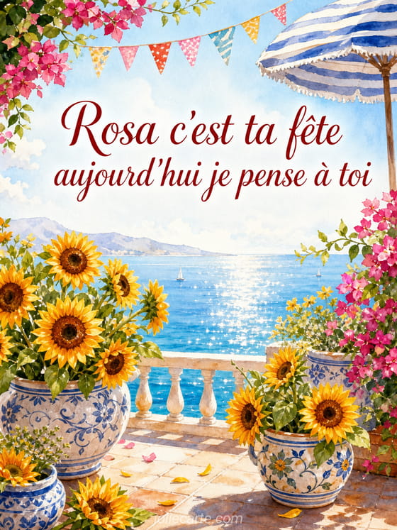 Carte bonne fĂȘte Rosa