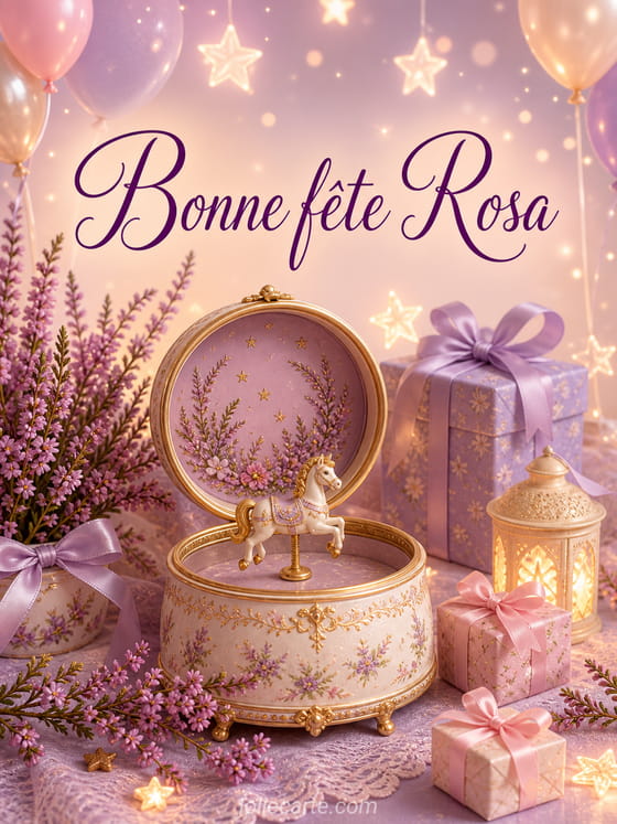 Carte bonne fĂȘte Rosa