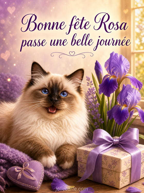 Carte bonne fĂȘte Rosa