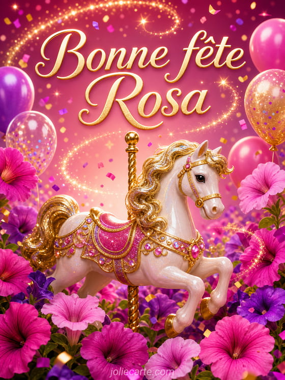 Carte bonne fĂȘte Rosa