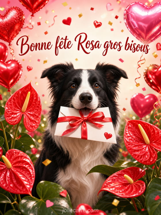 Carte bonne fĂȘte Rosa