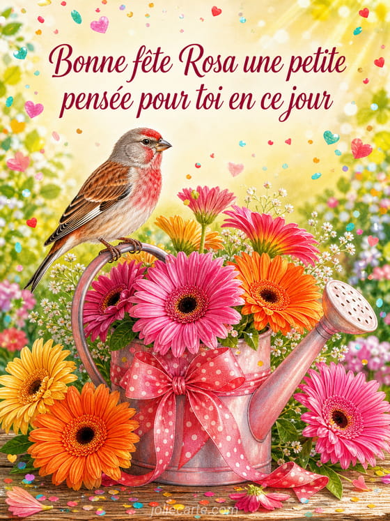 Carte bonne fĂȘte Rosa