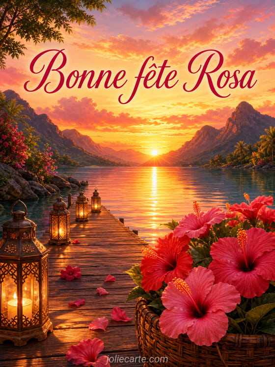 Carte bonne fĂȘte Rosa