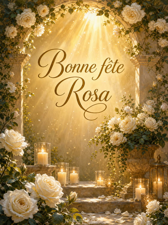 Carte bonne fĂȘte Rosa