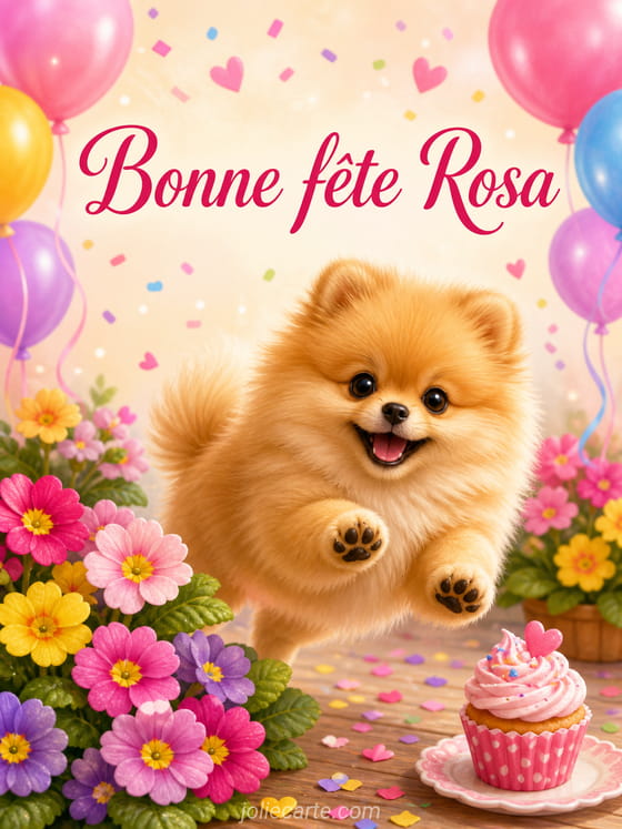 Carte bonne fĂȘte Rosa