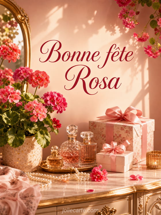 Carte bonne fĂȘte Rosa