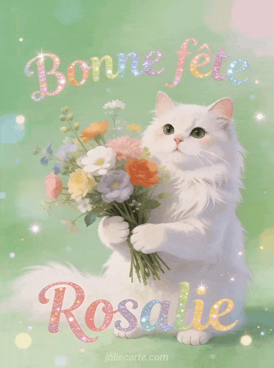 Bonne fête Rosalie - Bonne fete rosalie chat